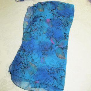 Blue and Teal Decorative Scarf